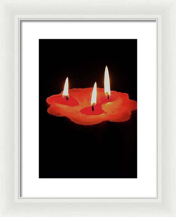 Light a Three Way Candle - Framed Print