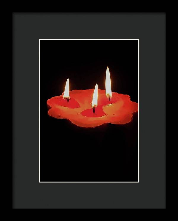 Light a Three Way Candle - Framed Print