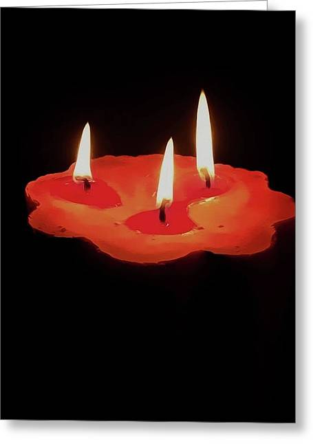 Light a Three Way Candle - Greeting Card