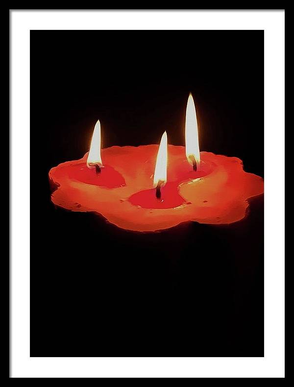 Light a Three Way Candle - Framed Print