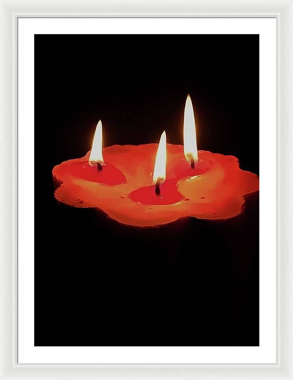 Light a Three Way Candle - Framed Print