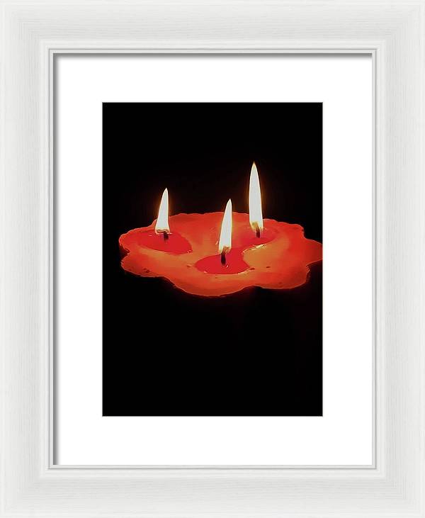 Light a Three Way Candle - Framed Print