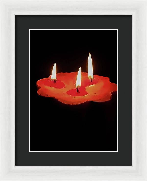 Light a Three Way Candle - Framed Print