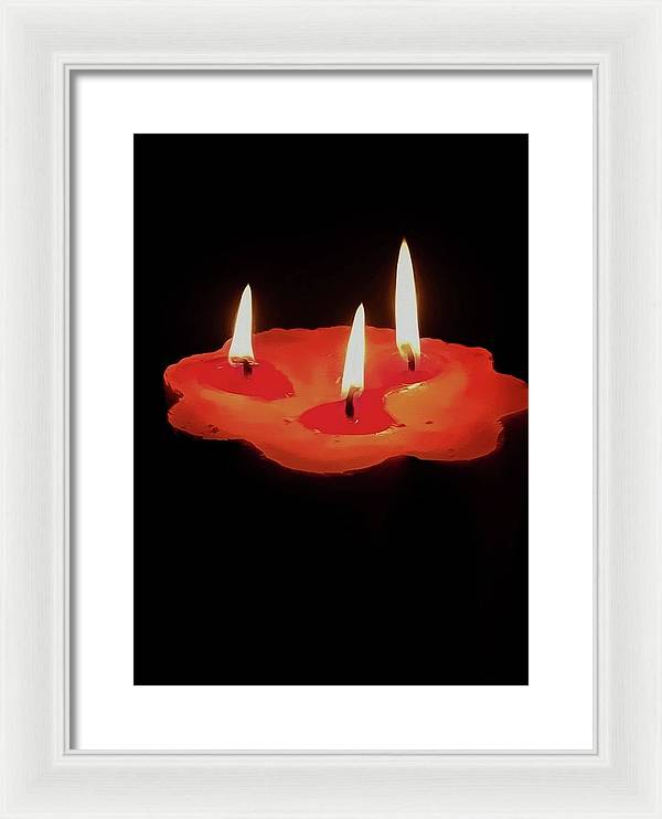 Light a Three Way Candle - Framed Print