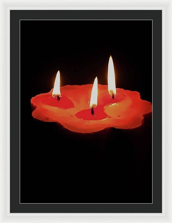 Light a Three Way Candle - Framed Print