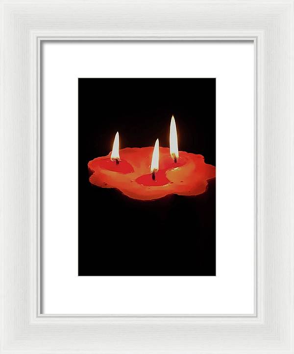 Light a Three Way Candle - Framed Print