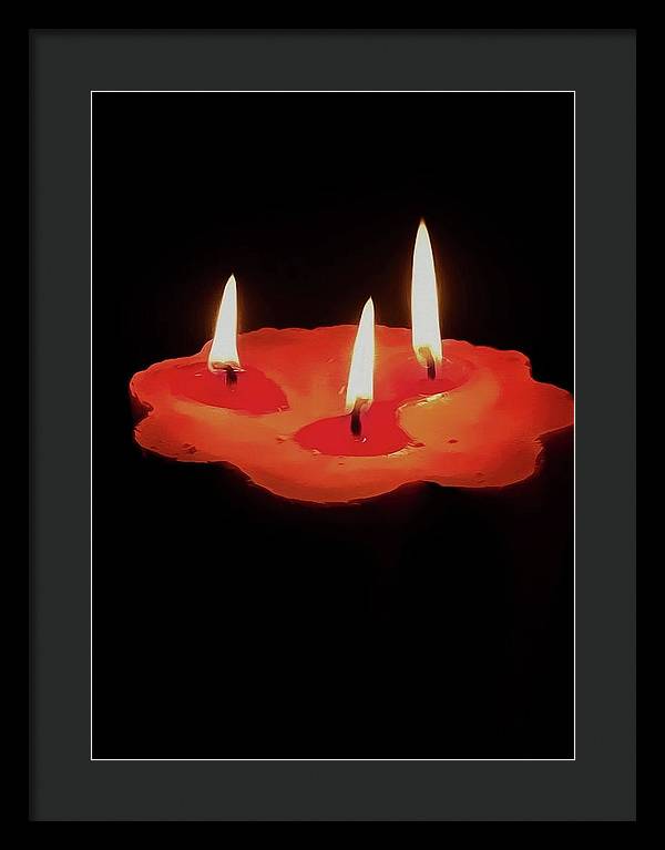 Light a Three Way Candle - Framed Print