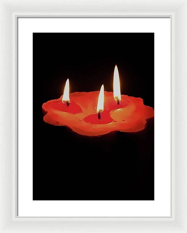 Light a Three Way Candle - Framed Print