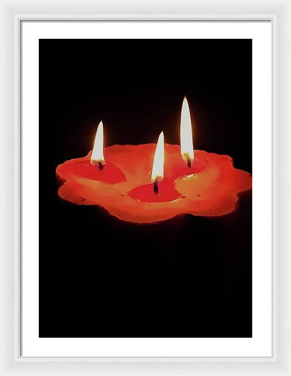 Light a Three Way Candle - Framed Print