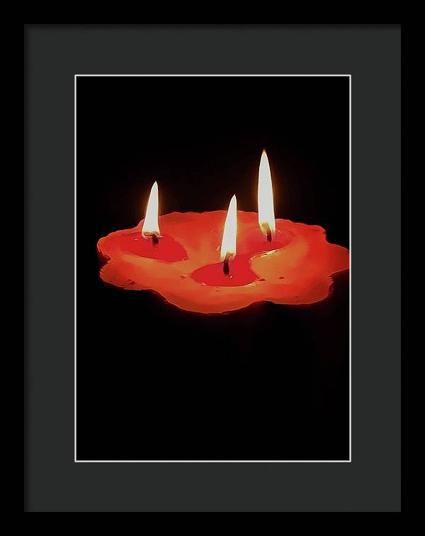 Light a Three Way Candle - Framed Print