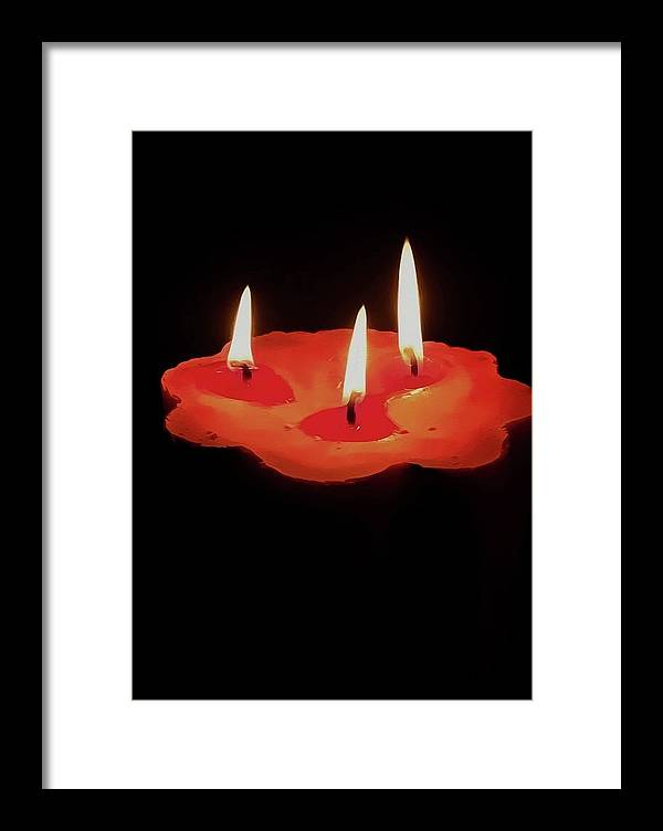 Light a Three Way Candle - Framed Print