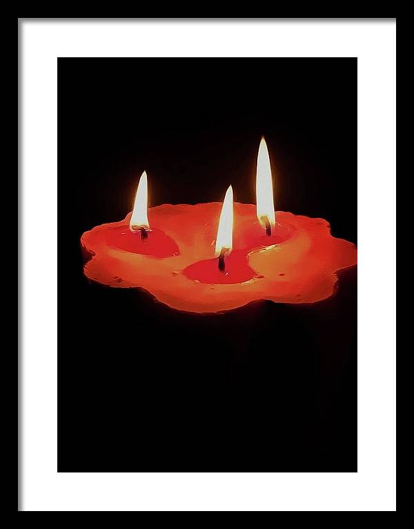 Light a Three Way Candle - Framed Print