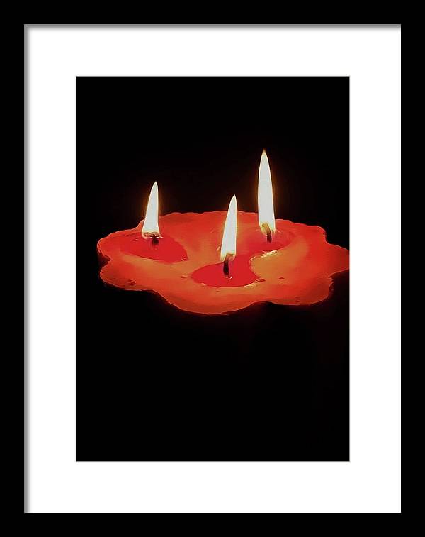 Light a Three Way Candle - Framed Print