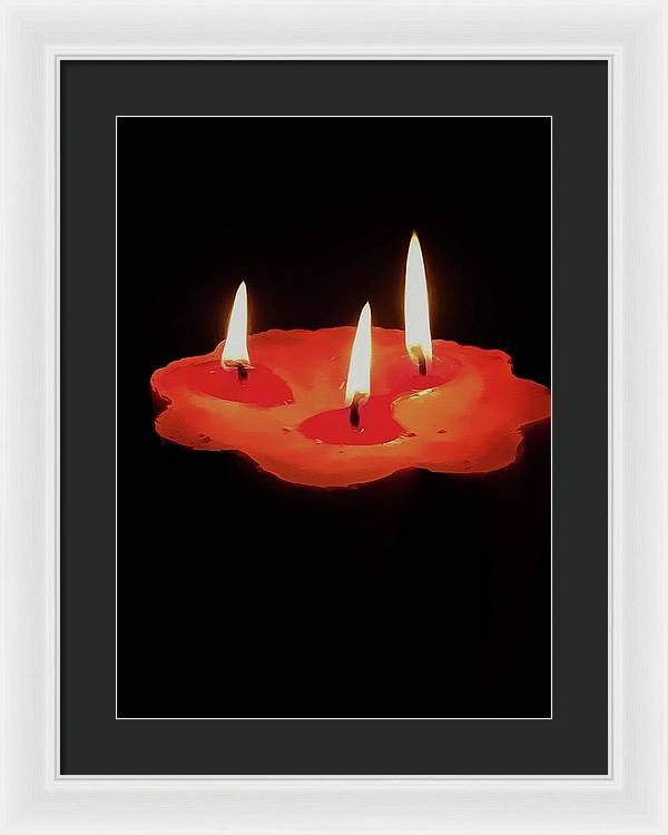 Light a Three Way Candle - Framed Print