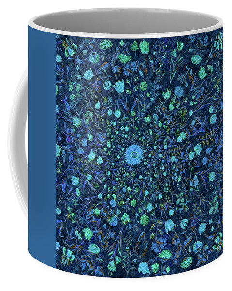 Light Blue Medieval Flowers - Mug