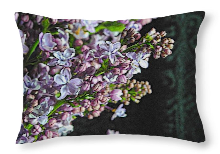 Light Lavender Lilacs - Throw Pillow