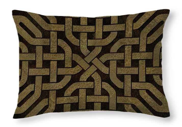 Light Leather Celtic Knot - Throw Pillow