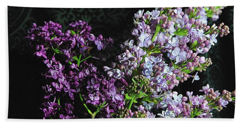 Lilacs Bouquet - Beach Towel