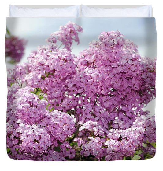 Lilacs With Sky - Duvet Cover