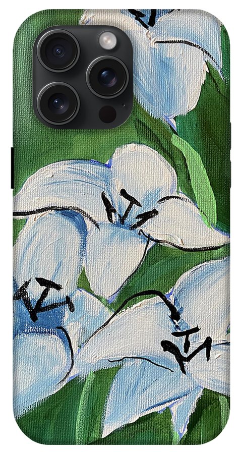 Lilies In Blue - Phone Case