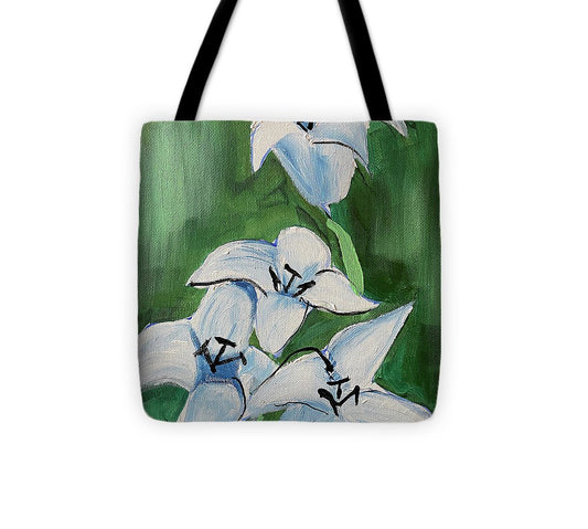 Lilies In Blue - Tote Bag