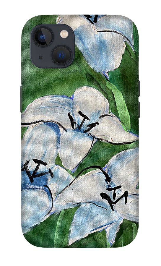 Lilies In Blue - Phone Case