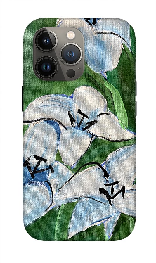 Lilies In Blue - Phone Case