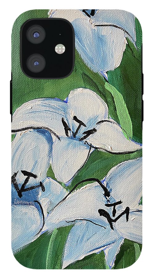 Lilies In Blue - Phone Case