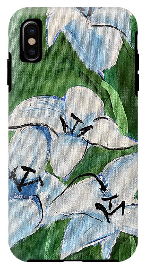 Lilies In Blue - Phone Case