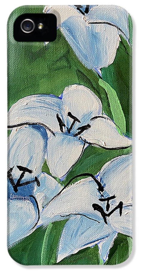 Lilies In Blue - Phone Case