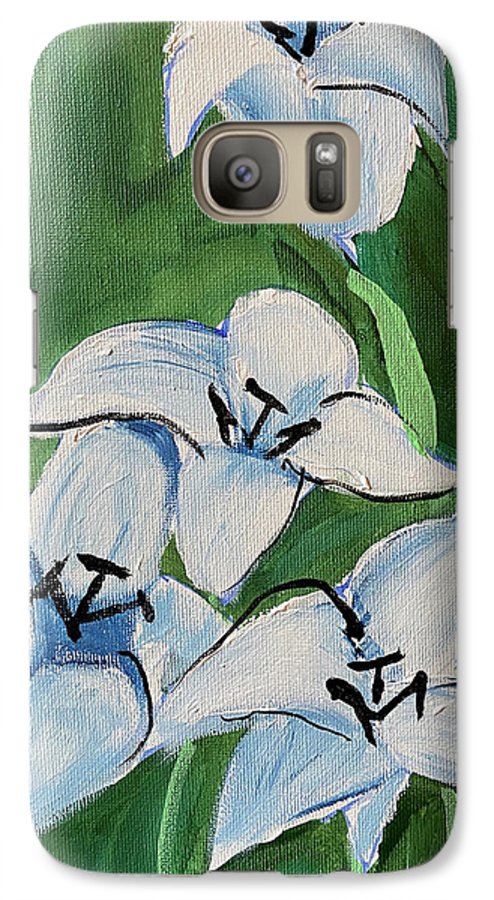 Lilies In Blue - Phone Case