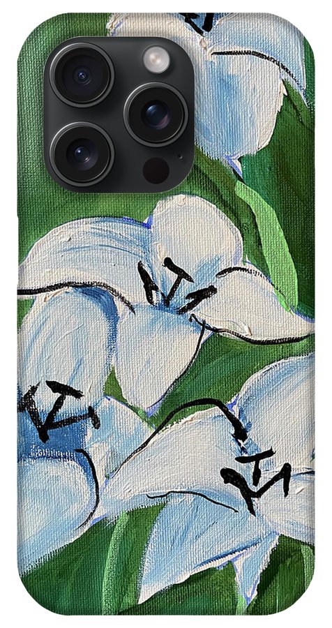 Lilies In Blue - Phone Case