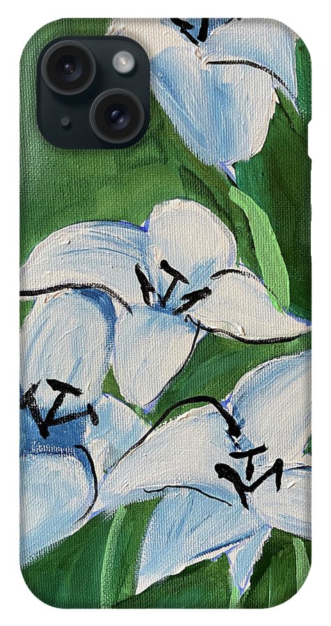 Lilies In Blue - Phone Case