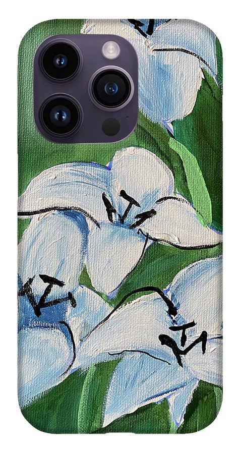 Lilies In Blue - Phone Case