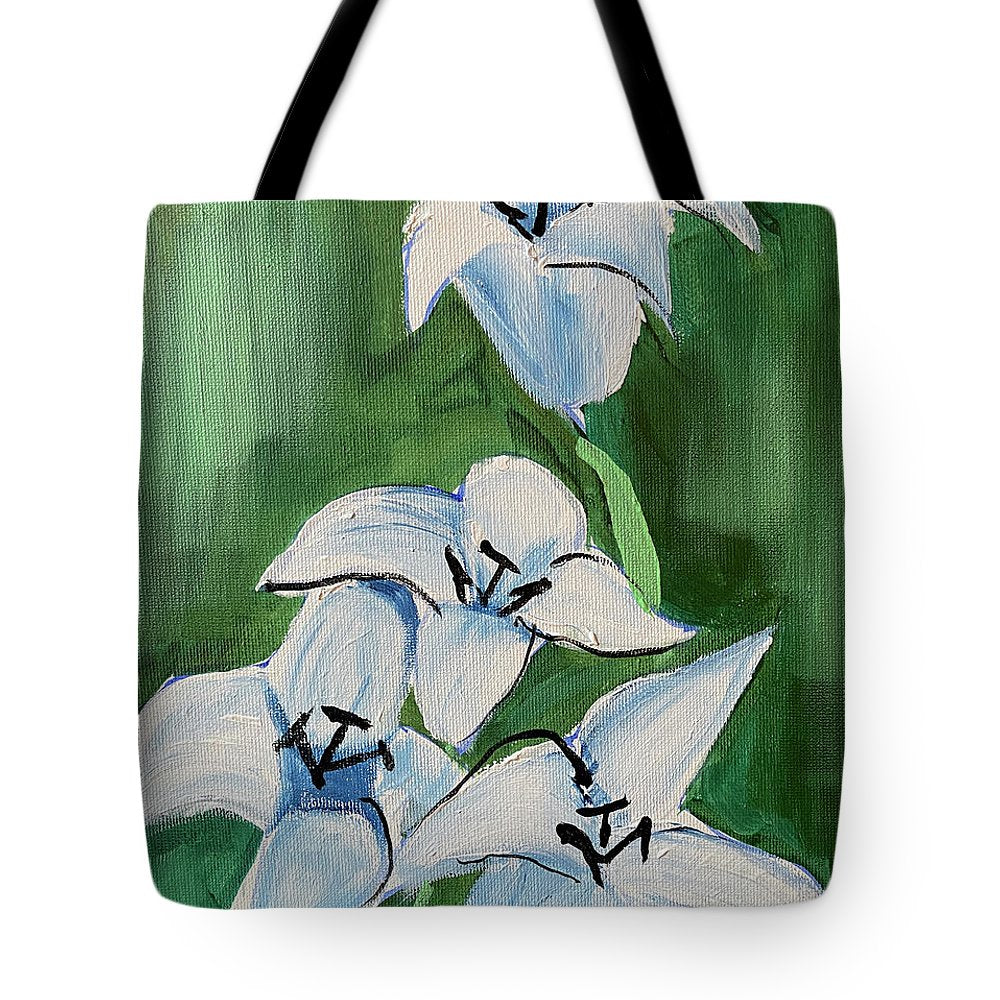 Lilies In Blue - Tote Bag