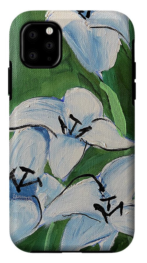 Lilies In Blue - Phone Case