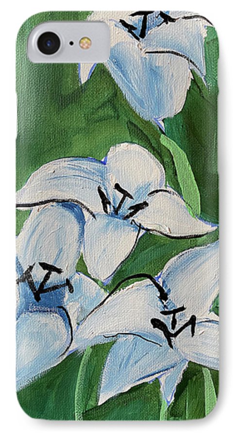 Lilies In Blue - Phone Case