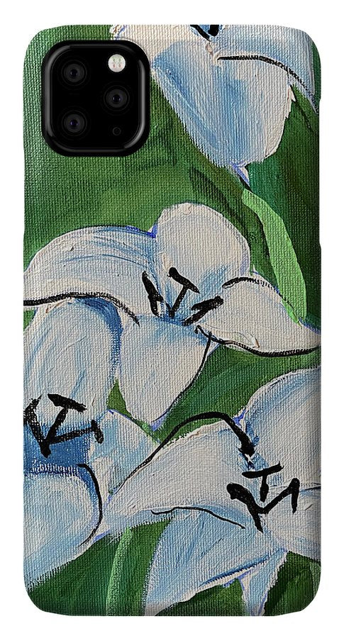 Lilies In Blue - Phone Case