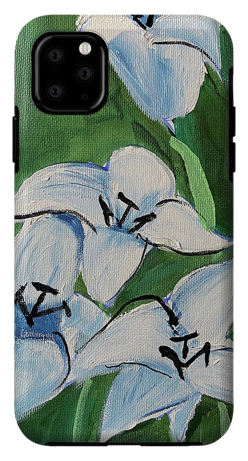 Lilies In Blue - Phone Case