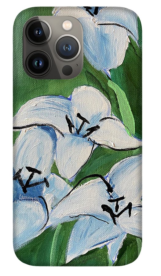 Lilies In Blue - Phone Case