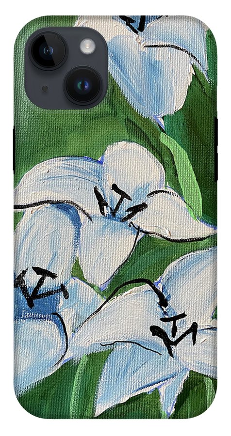 Lilies In Blue - Phone Case