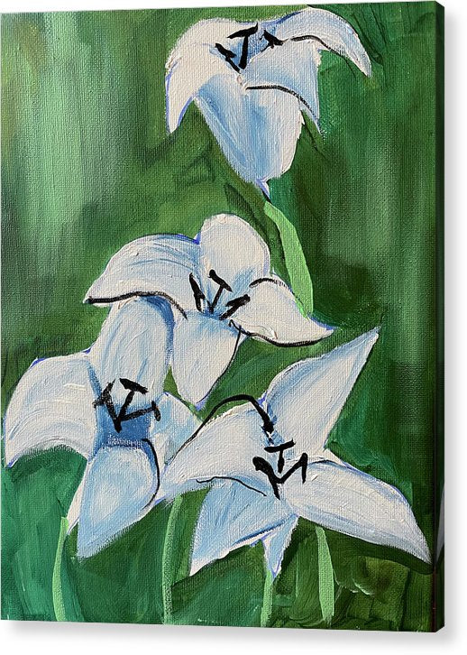 Lilies In Blue - Acrylic Print