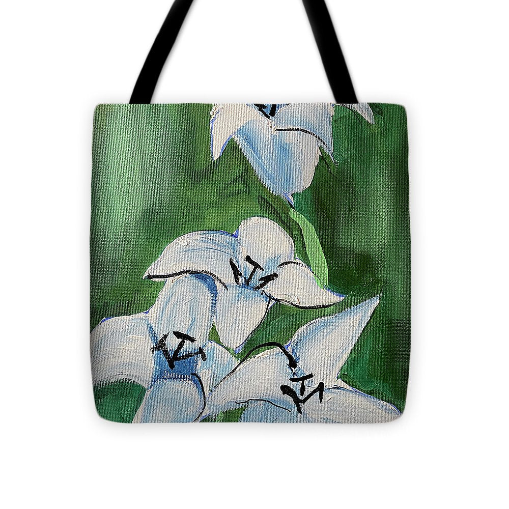 Lilies In Blue - Tote Bag