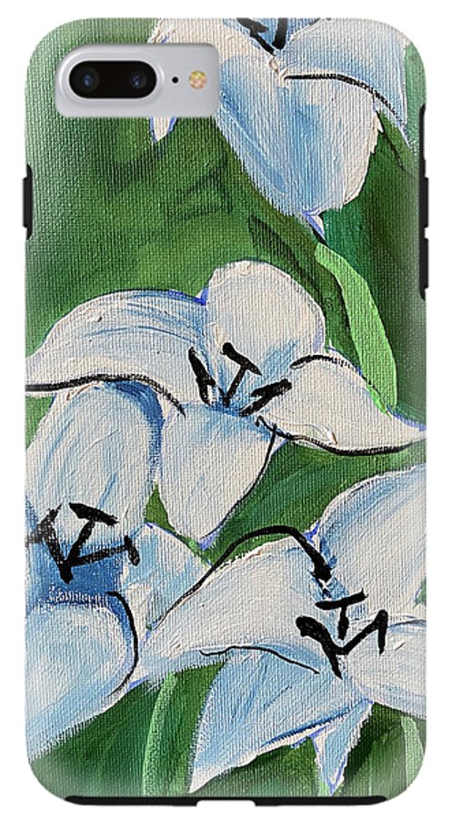 Lilies In Blue - Phone Case