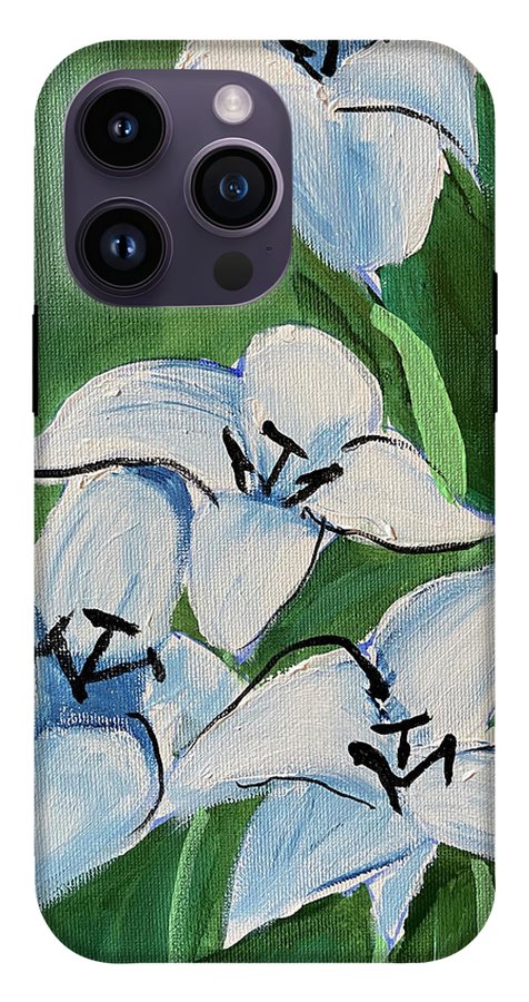 Lilies In Blue - Phone Case