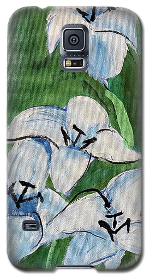 Lilies In Blue - Phone Case