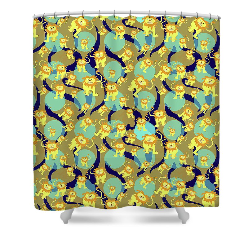 Lion Pattern - Shower Curtain