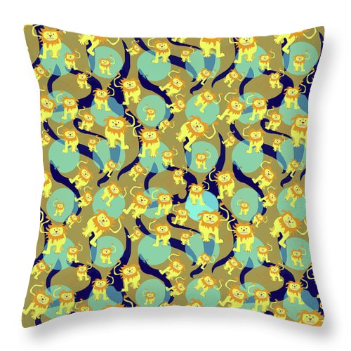 Lion Pattern - Throw Pillow