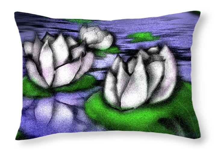 Little Lotus Pond - Throw Pillow