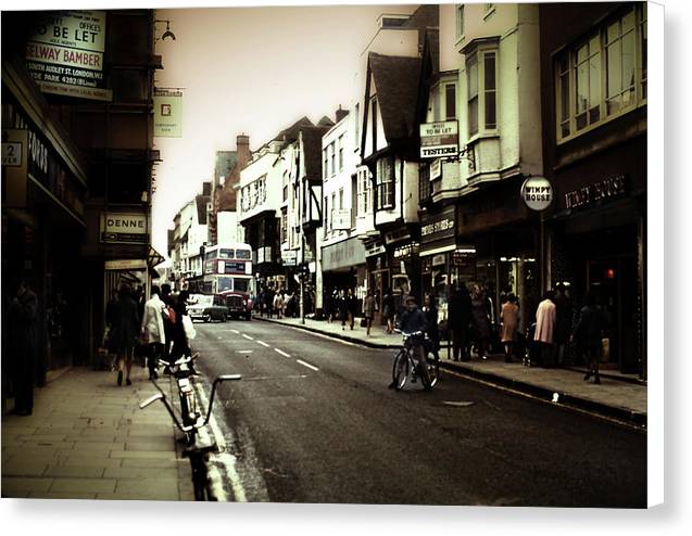 London Street With Bicycles - Canvas Print